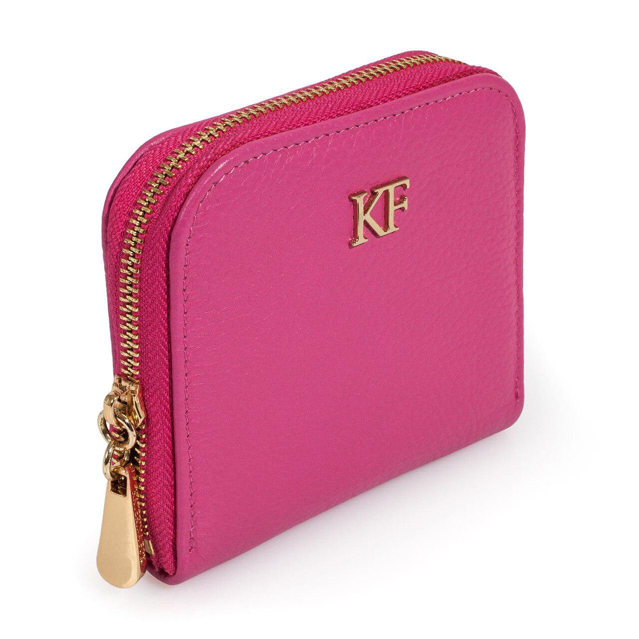 Leather Wallet Woman, Fuchsia Leather Womens Wallet, Woman leather wallet, Zipper woman wallet, Clutch wallet, Wallet for her KF-2467 - Image 2