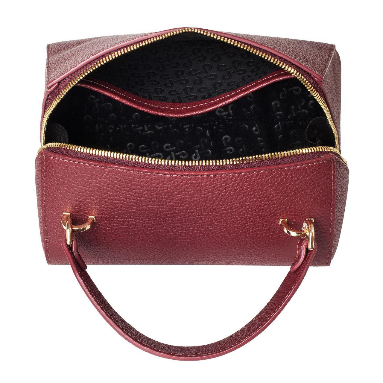 Leather Top Handle Bag, Marsala Leather Handbag Top Handle, Women's Leather Bag KF-3086 - Image 5