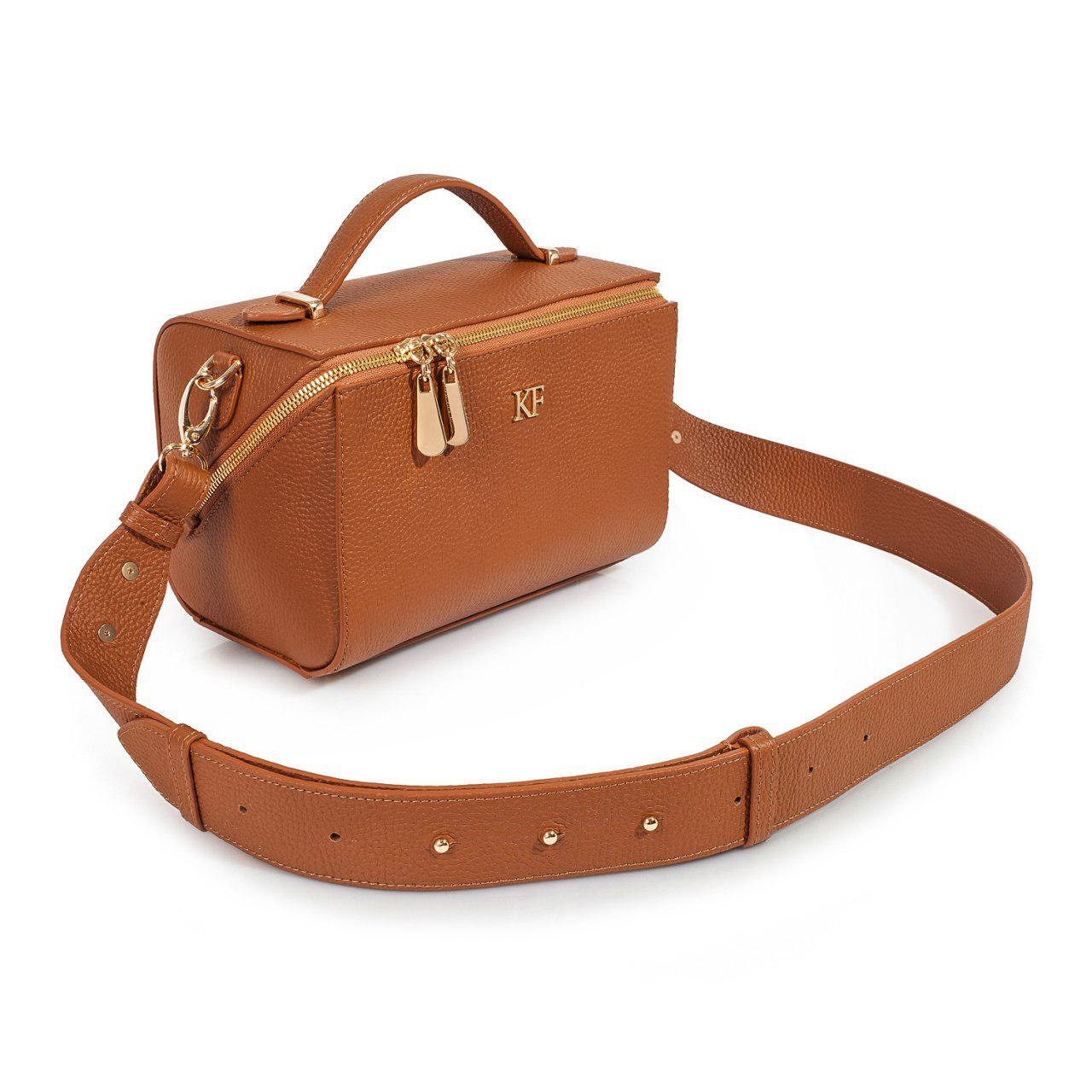 Leather Cross body Bag, Ginger Leather Shoulder Bag, Women's Leather Crossbody Bag, Leather bag KF-3057 - Image 3