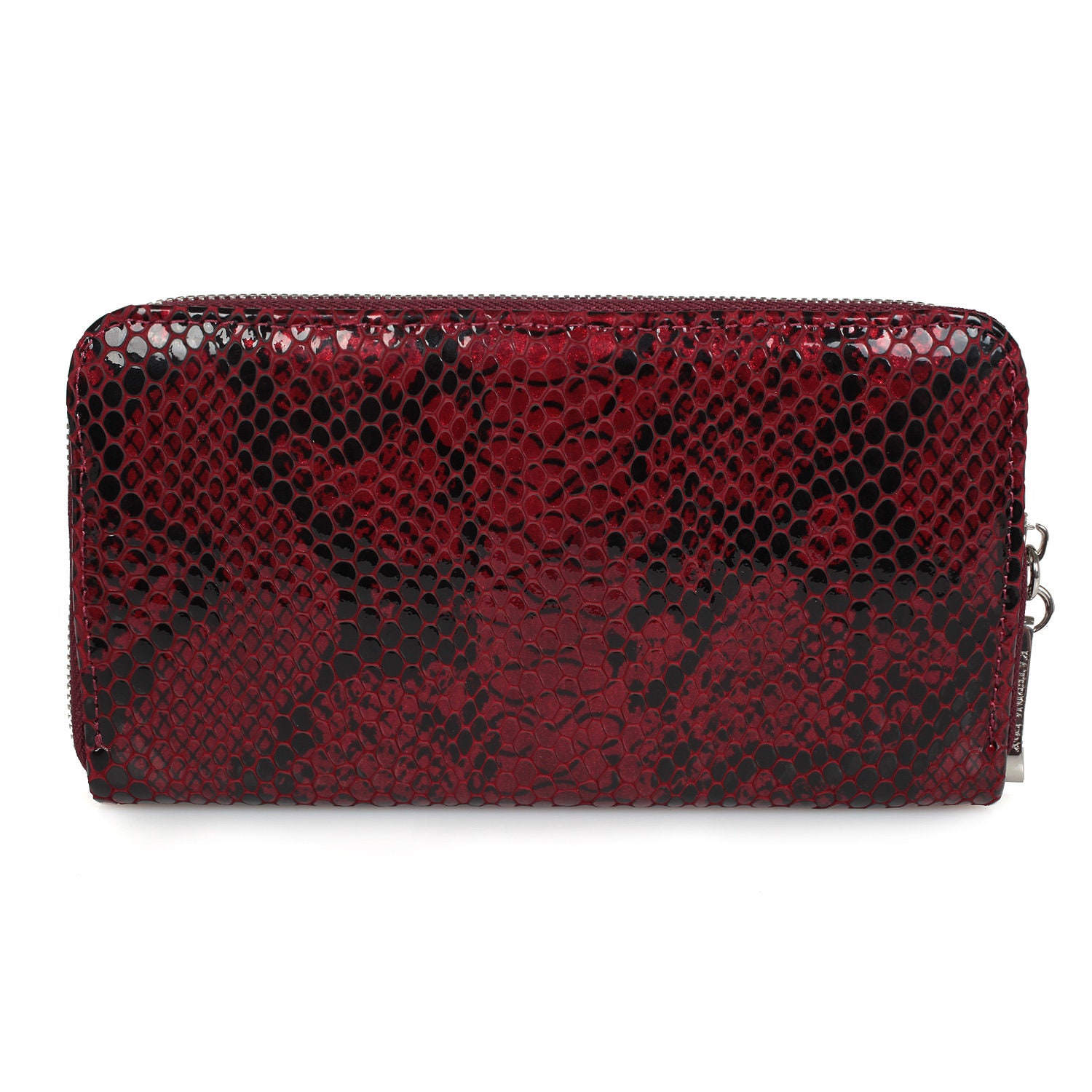 Leather Wallet Woman, Red Leather Womens Wallet, Woman leather wallet, Zipper woman wallet, Clutch wallet, Wallet for her KF-2048 - Image 3