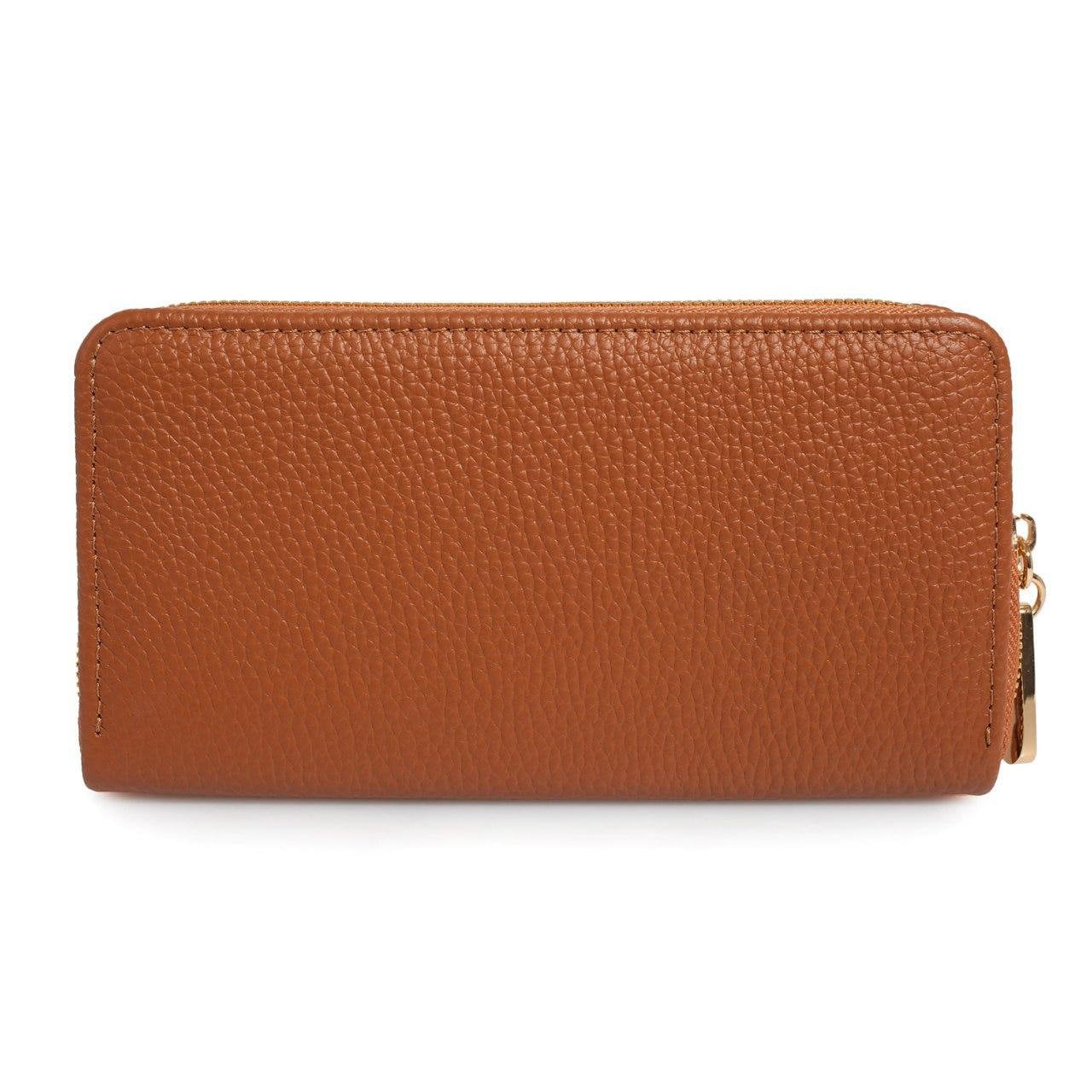 Leather Wallet Woman, Ginger Leather Womens Wallet, Woman leather wallet, Zipper woman wallet, Clutch wallet, Wallet for her KF-3350 - Image 3