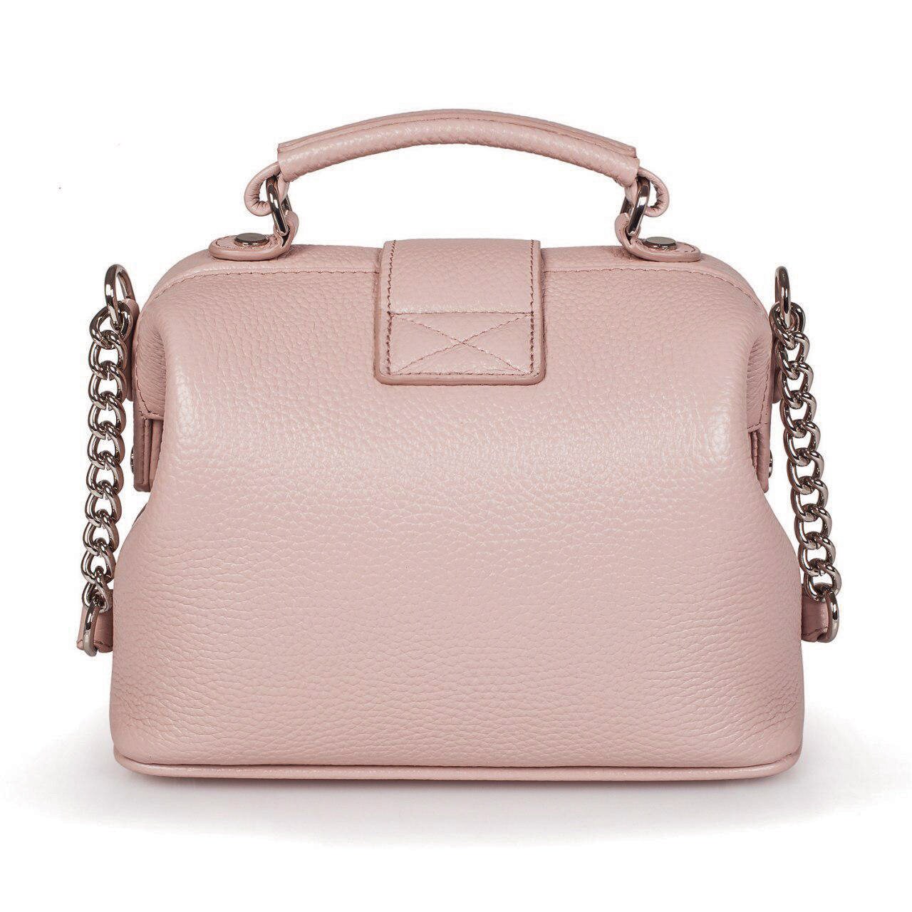 Leather doctor bag for women, Beige (powder) Leather Shoulder Bag, Women's Leather doctor bag, Leather bag KF-2819 - Image 4