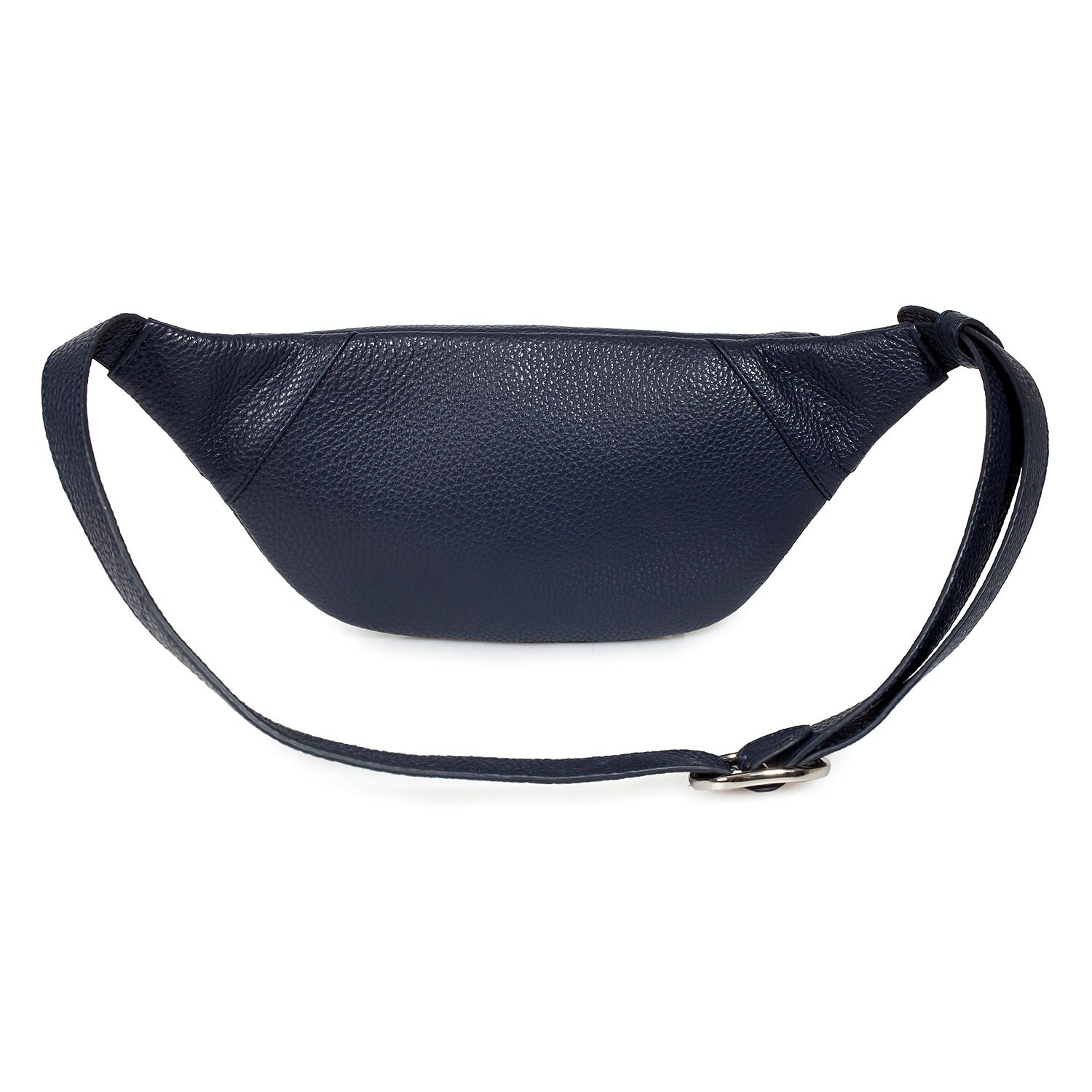 Leather women's Banana bag, Dark blue Leather Banana bag, Women's Bananka bag, Leather belt Bananka bag KF-3446 - Image 3