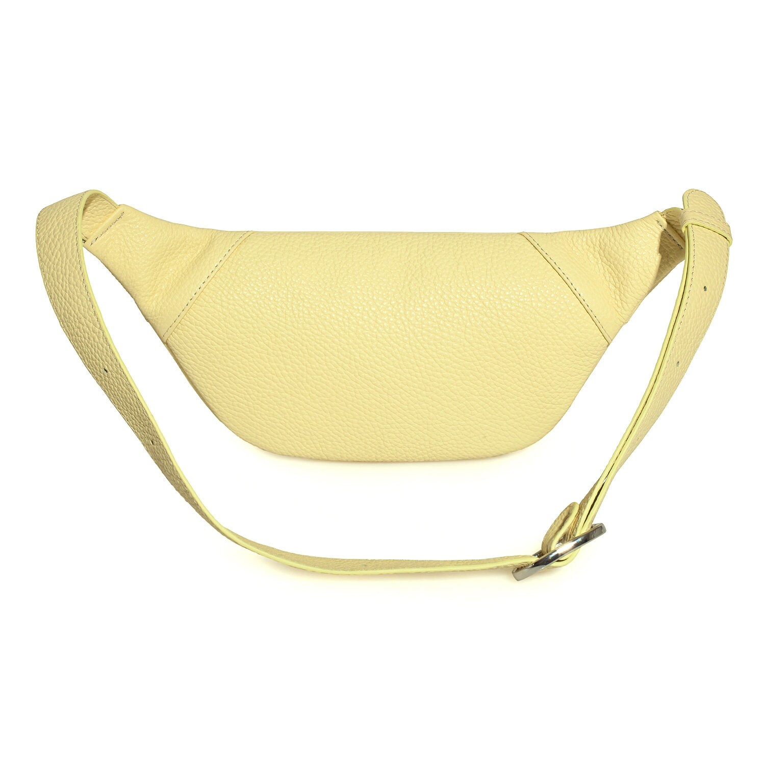 Leather women's Banana bag, Yellow Leather Banana bag, Women's Bananka bag, Leather belt Bananka bag KF-3501 - Image 3