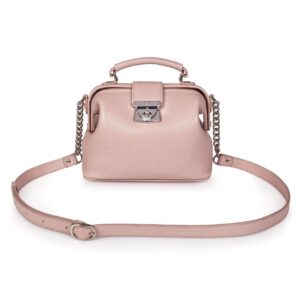 Leather doctor bag for women, Beige (powder) Leather Shoulder Bag, Women's Leather doctor bag, Leather bag KF-2819