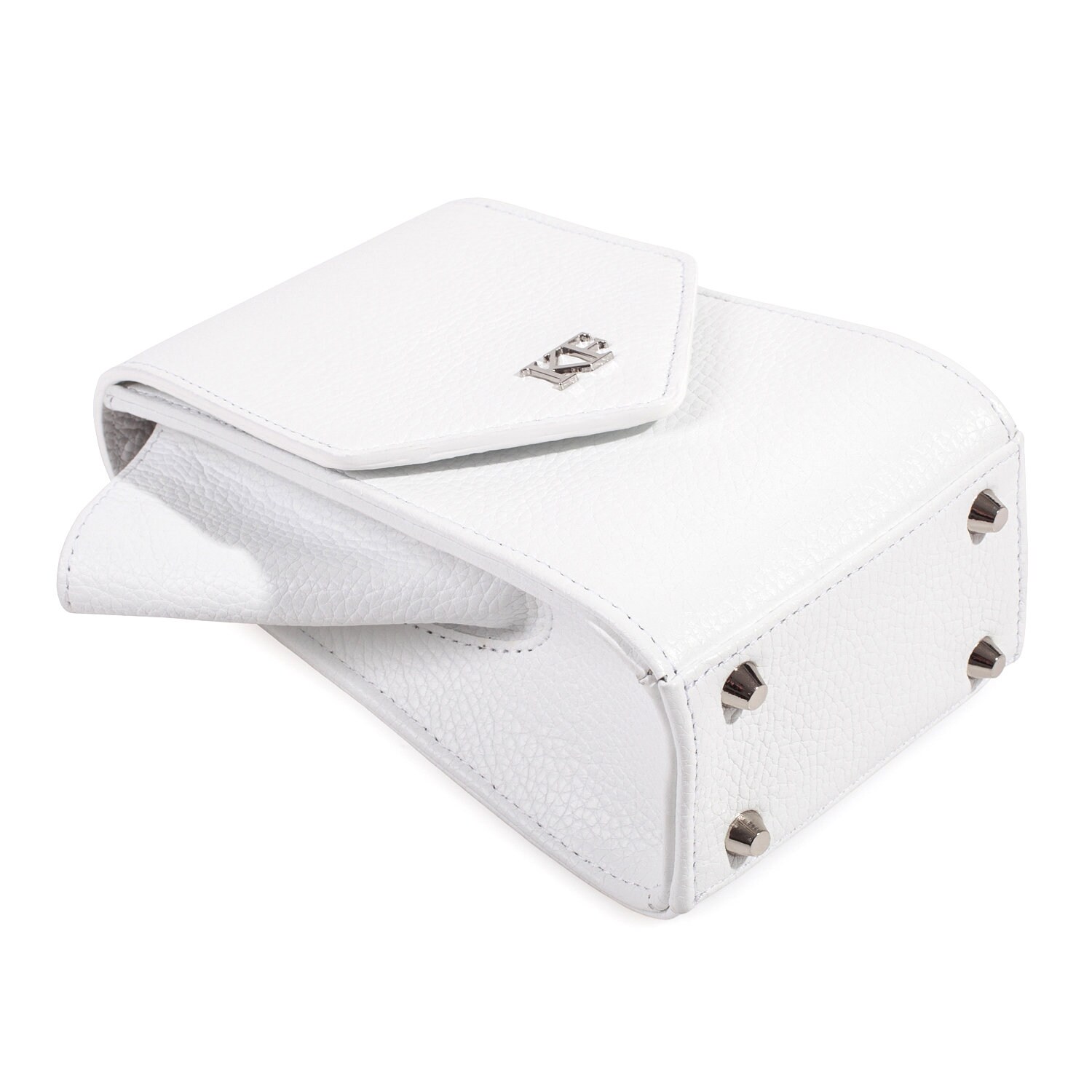 Leather Cross body Bag, White Leather Shoulder Bag, Women's Leather Crossbody Bag, Leather bag KF-3632 - Image 6