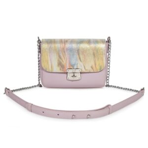 Leather Crossbody Bag, Light purple Leather Shoulder Bag, Women's Leather Cross body Bag, Leather bag KF-910