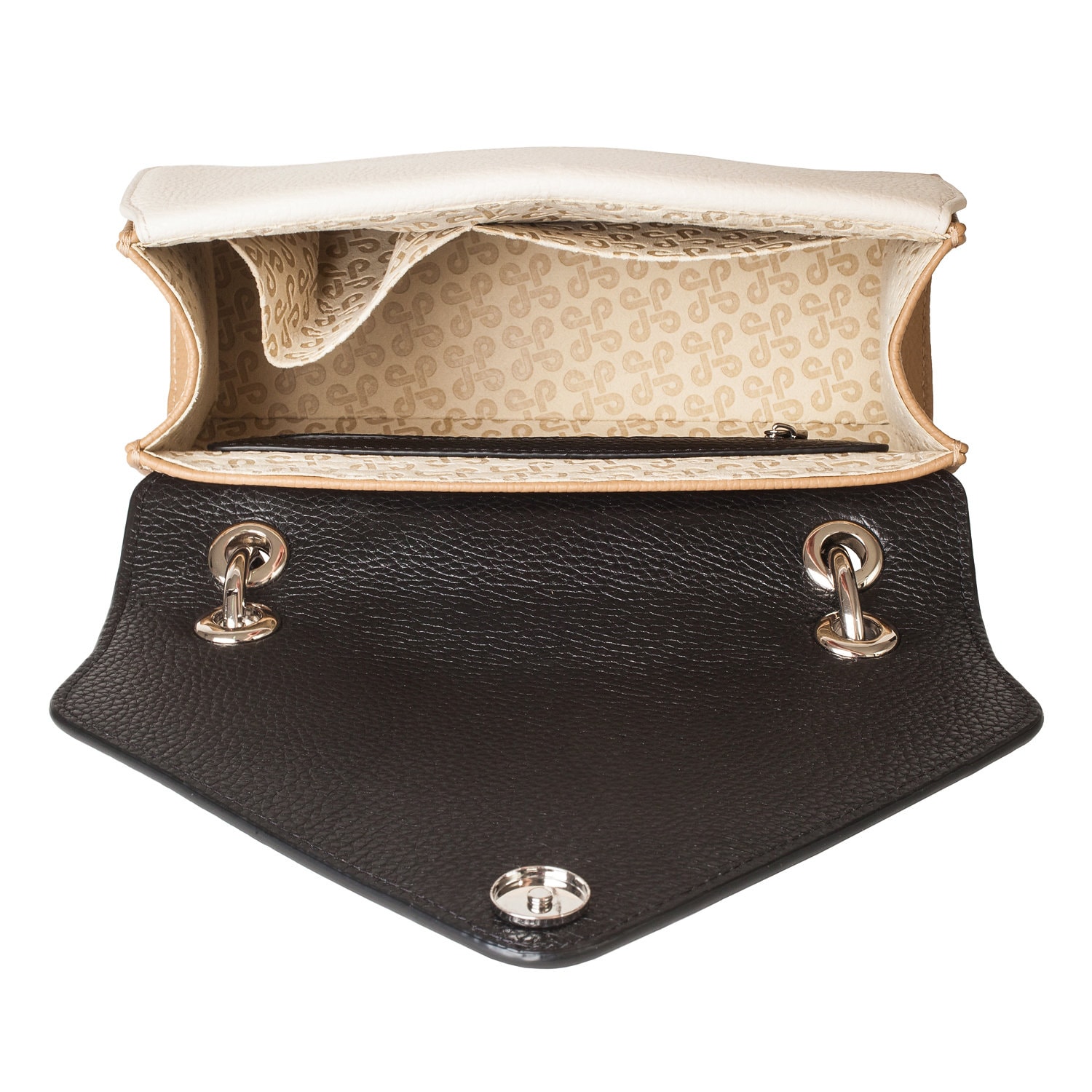 Leather Top Handle Bag, Dark beige Leather Handbag Top Handle, Women's Leather Bag KF-3733 - Image 5