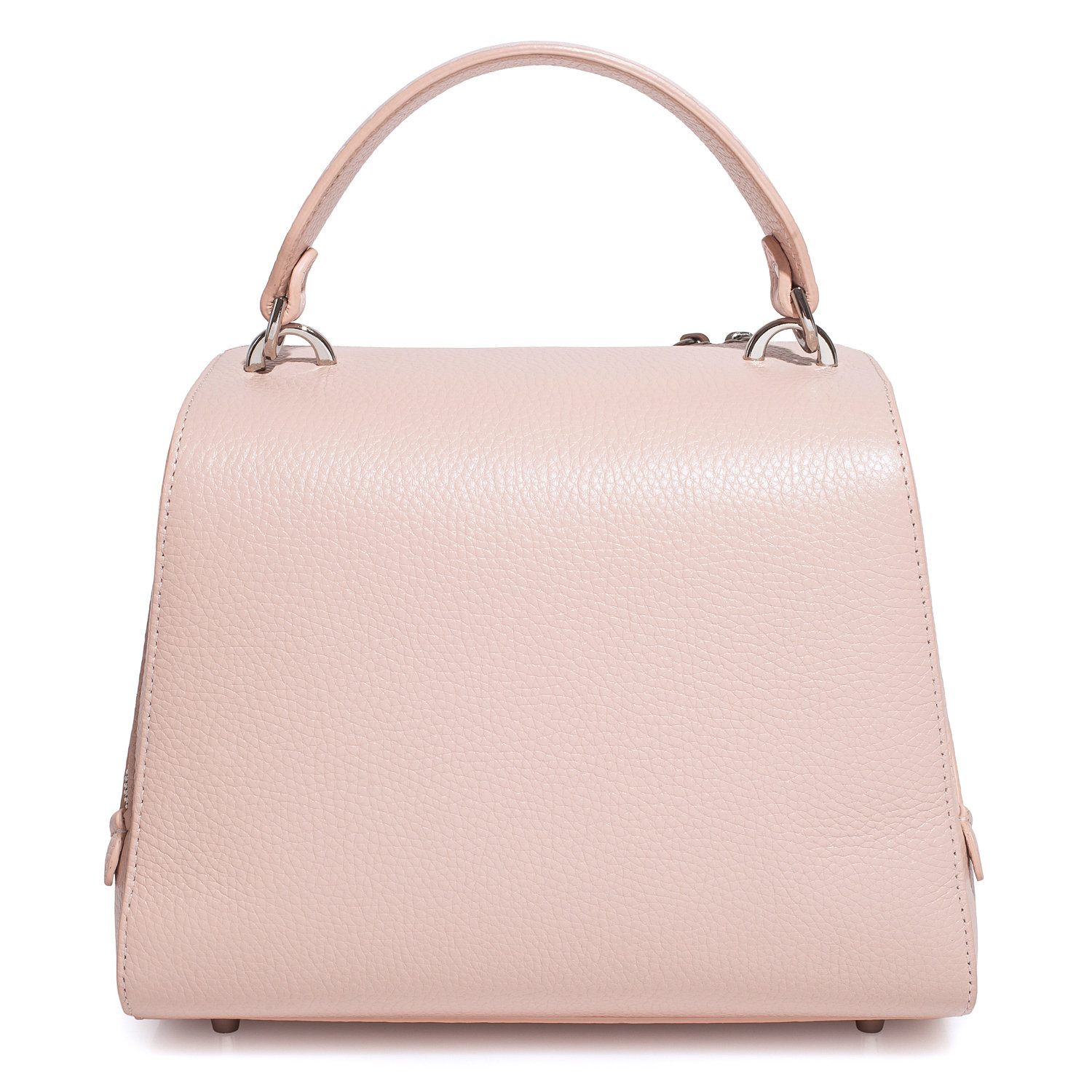 Leather Top Handle Bag, Light pink Leather Handbag Top Handle, Women's Leather Bag KF-3710 - Image 5