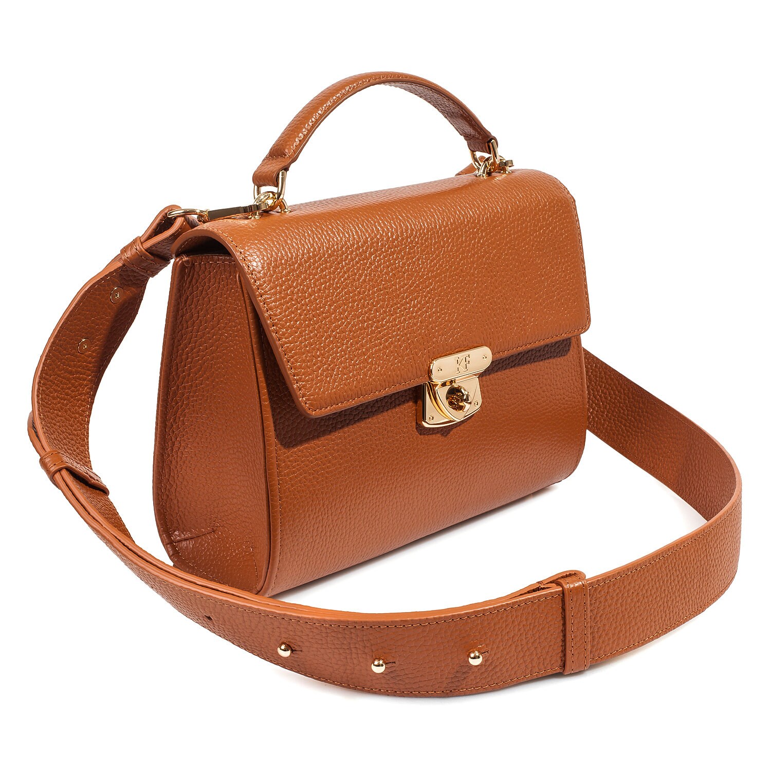 Leather Cross body Bag, Ginger Leather Shoulder Bag, Women's Leather Crossbody Bag, Leather bag KF-3967 - Image 4