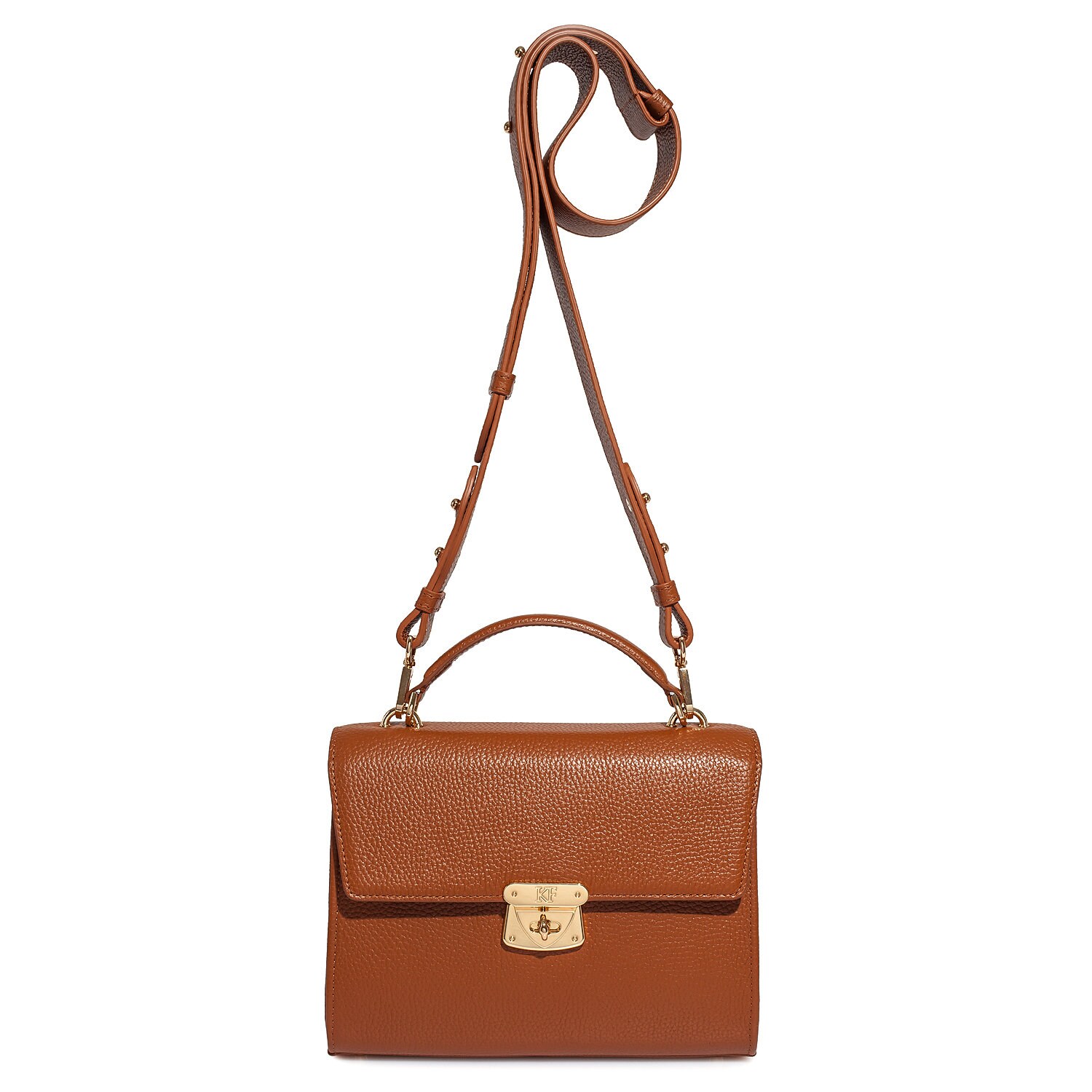 Leather Cross body Bag, Ginger Leather Shoulder Bag, Women's Leather Crossbody Bag, Leather bag KF-3967 - Image 5