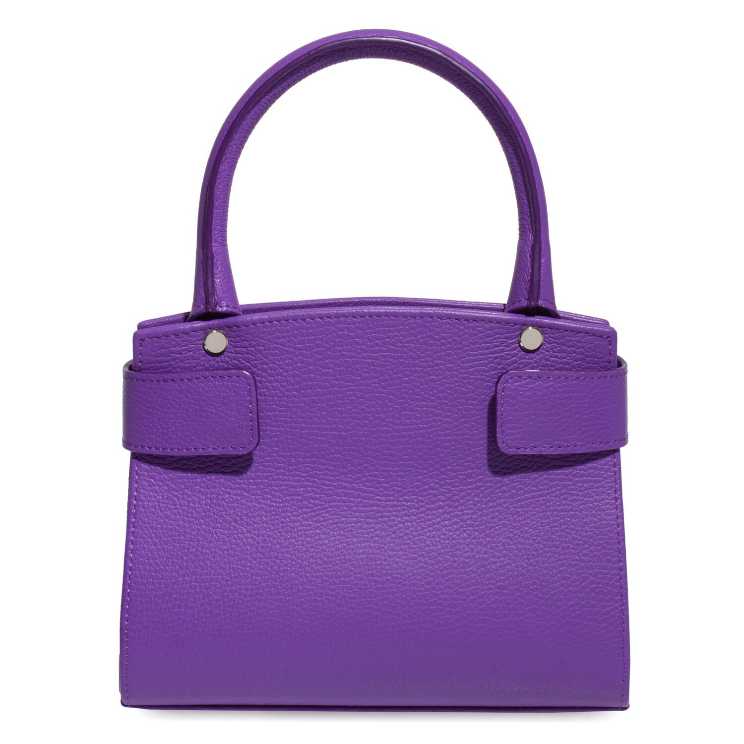 Leather Top Handle Bag, Purple Leather Handbag Top Handle, Women's Leather Bag KF-4961 - Image 2