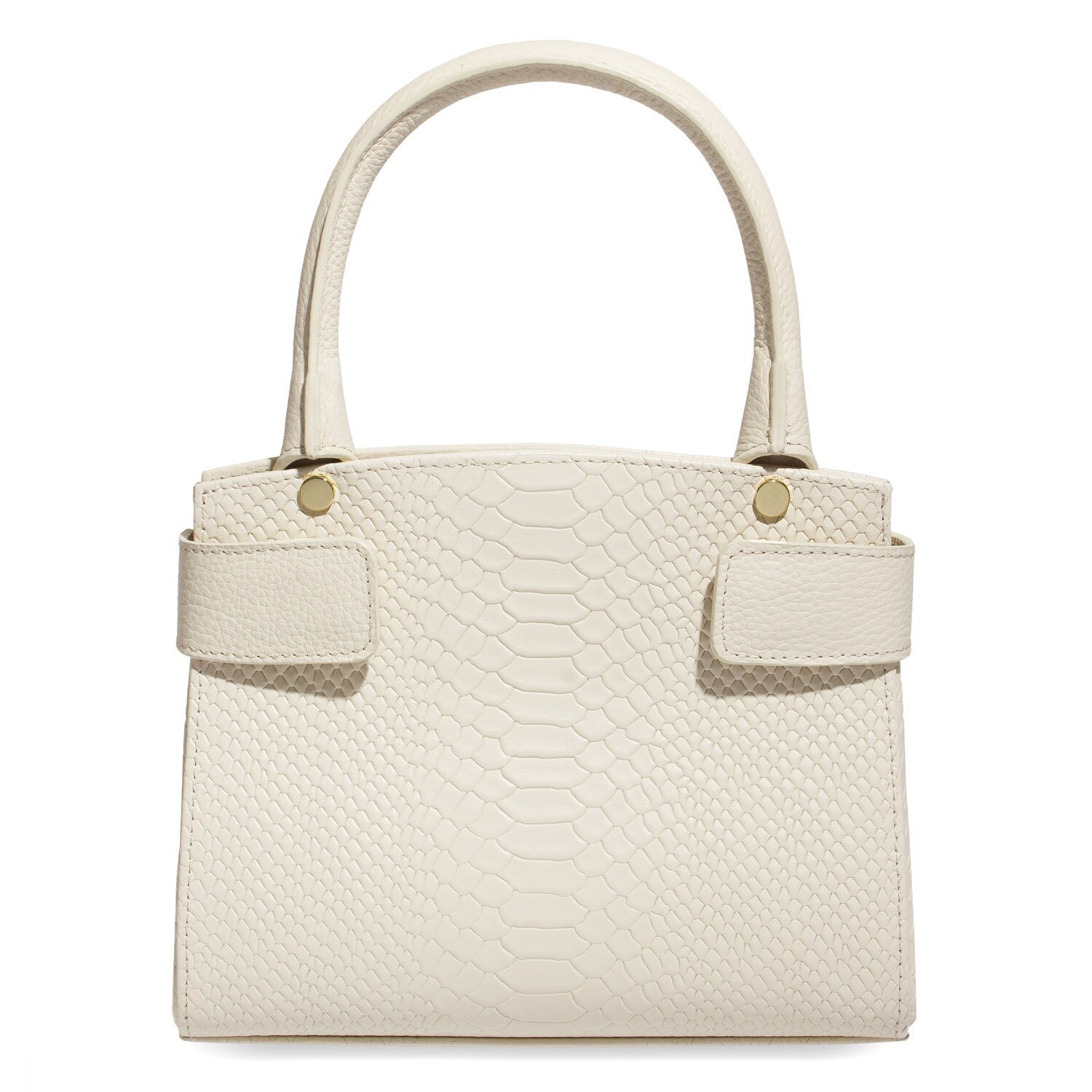Leather Top Handle Bag, Cream Leather Handbag Top Handle, Women's Leather Bag KF-4966 - Image 3