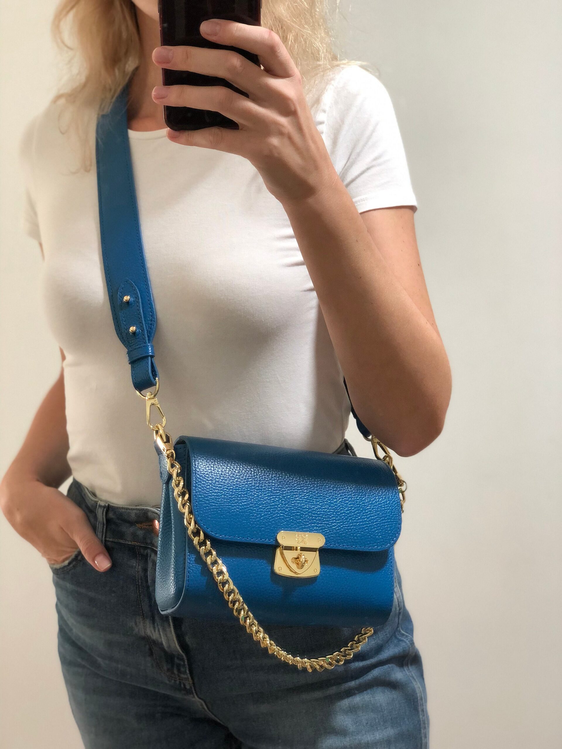 Leather Cross body Bag, Ginger Leather Shoulder Bag, Women's Leather Crossbody Bag, Leather bag KF-3073 - Image 5